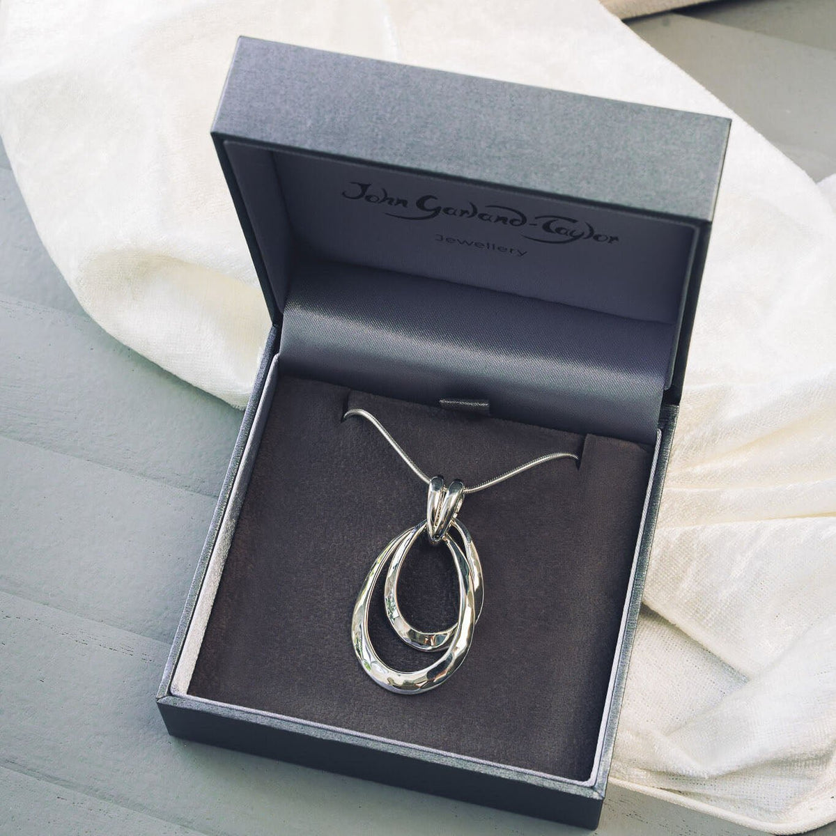 Ruby Silver Pendant Necklace - 40th Celebration - Handmade Jewellery