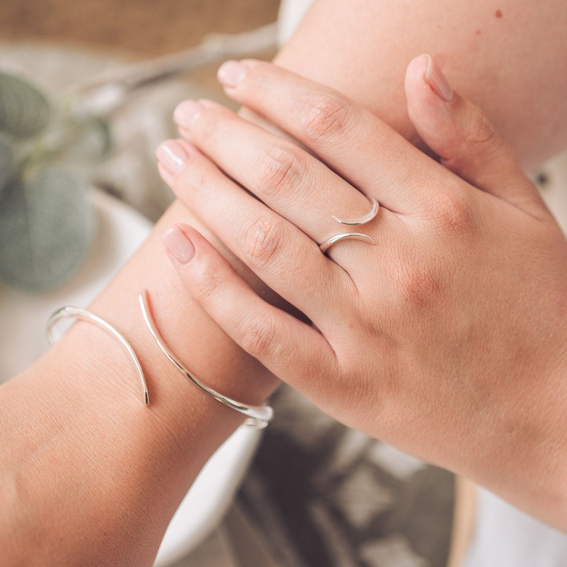silver bangle bracelet