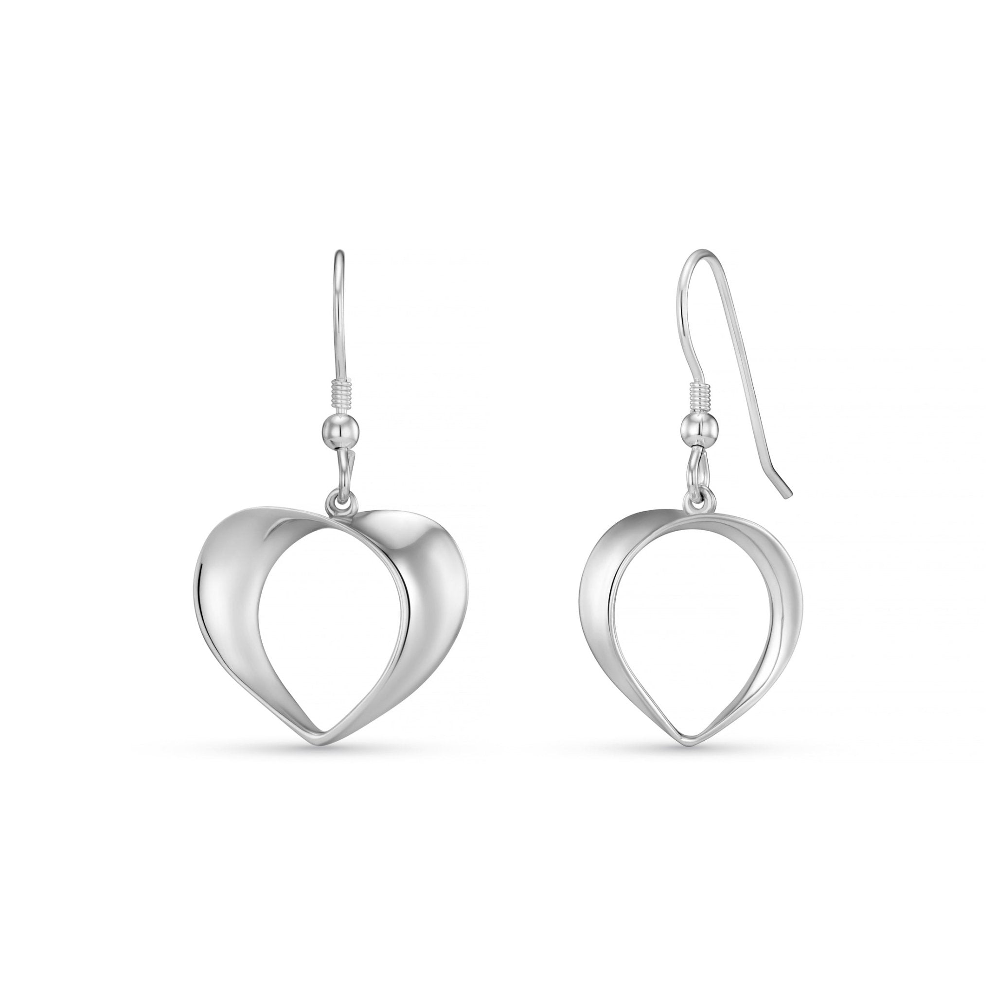 Florence Silver Heart Earrings - Handmade Jewellery