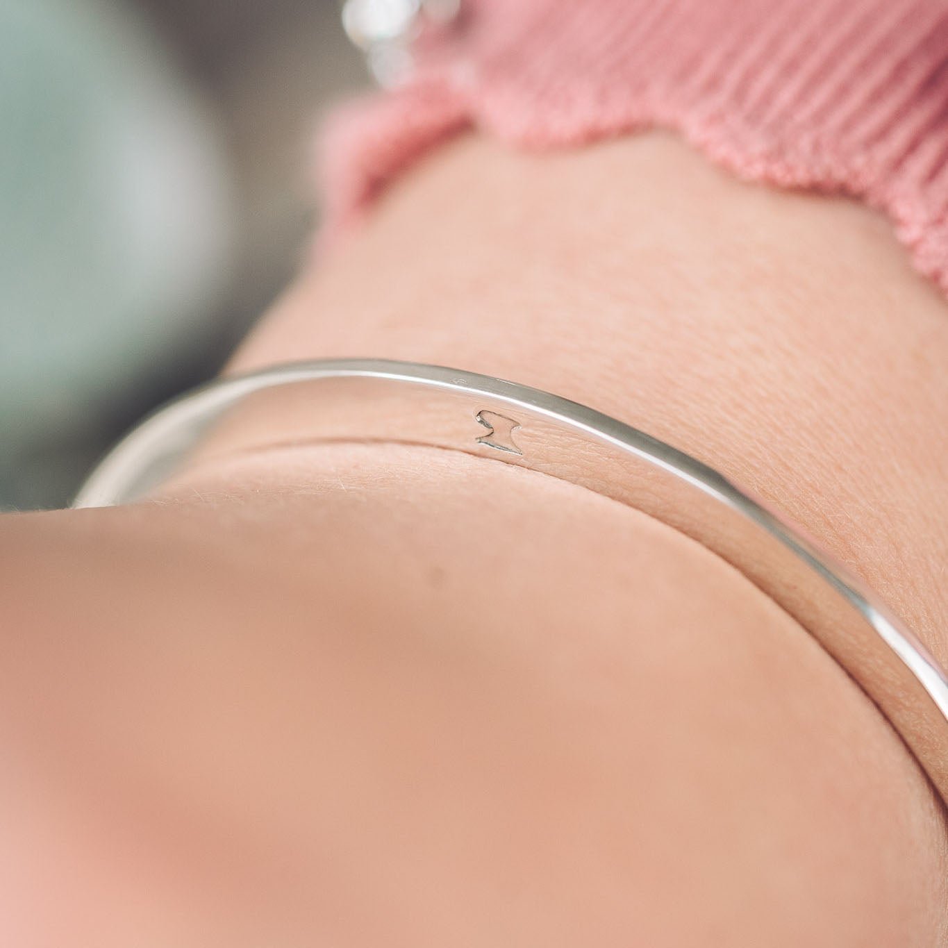 Luna Silver Bangle - Handmade Jewellery