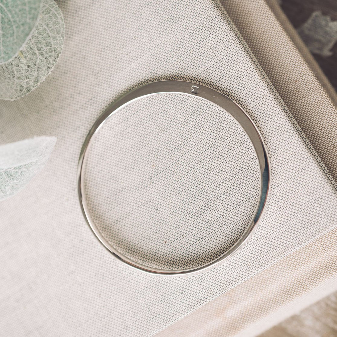 Luna Silver Bangle - Handmade Jewellery