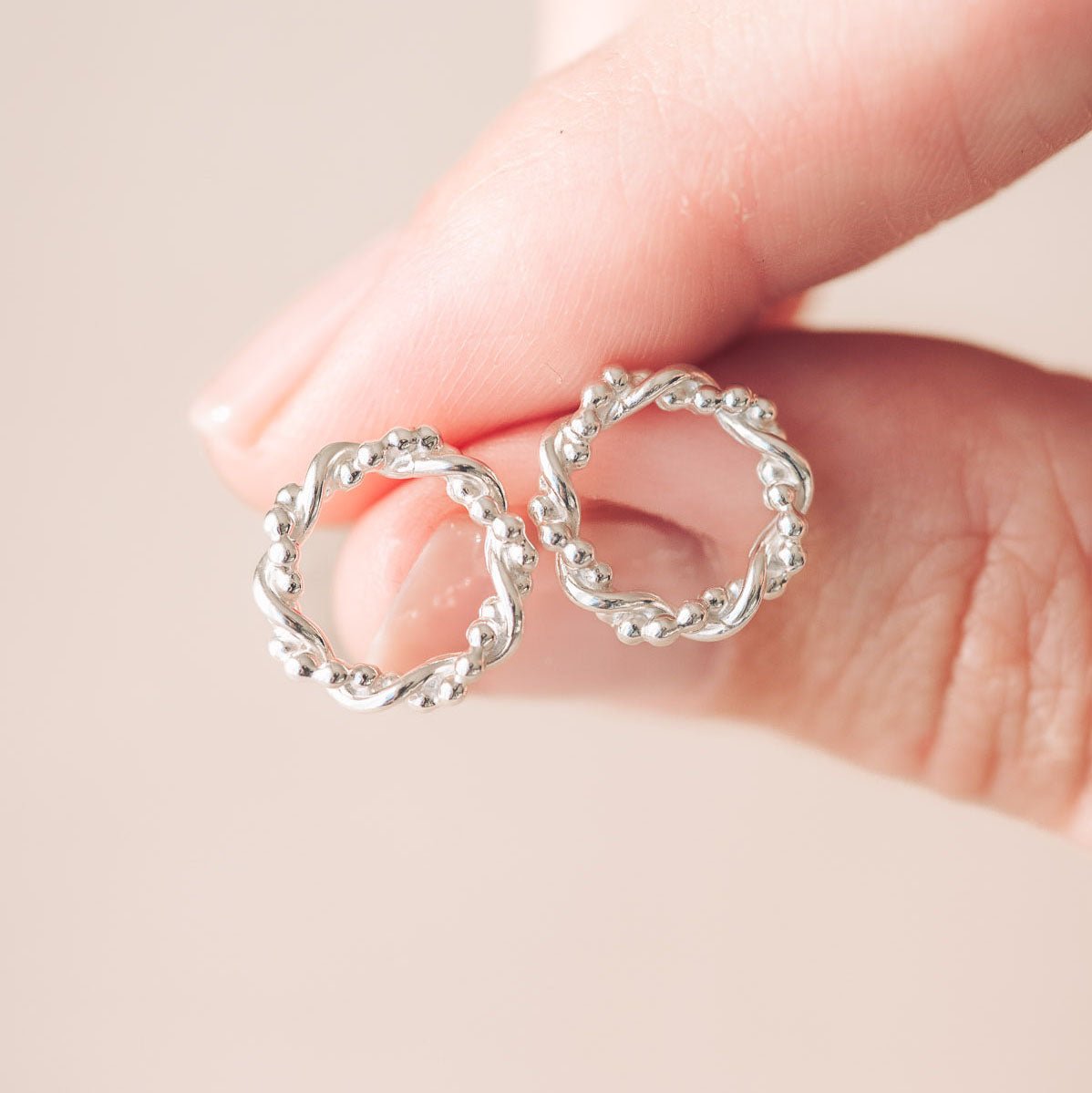 Bramble Silver Stud Earrings - Handmade Jewellery