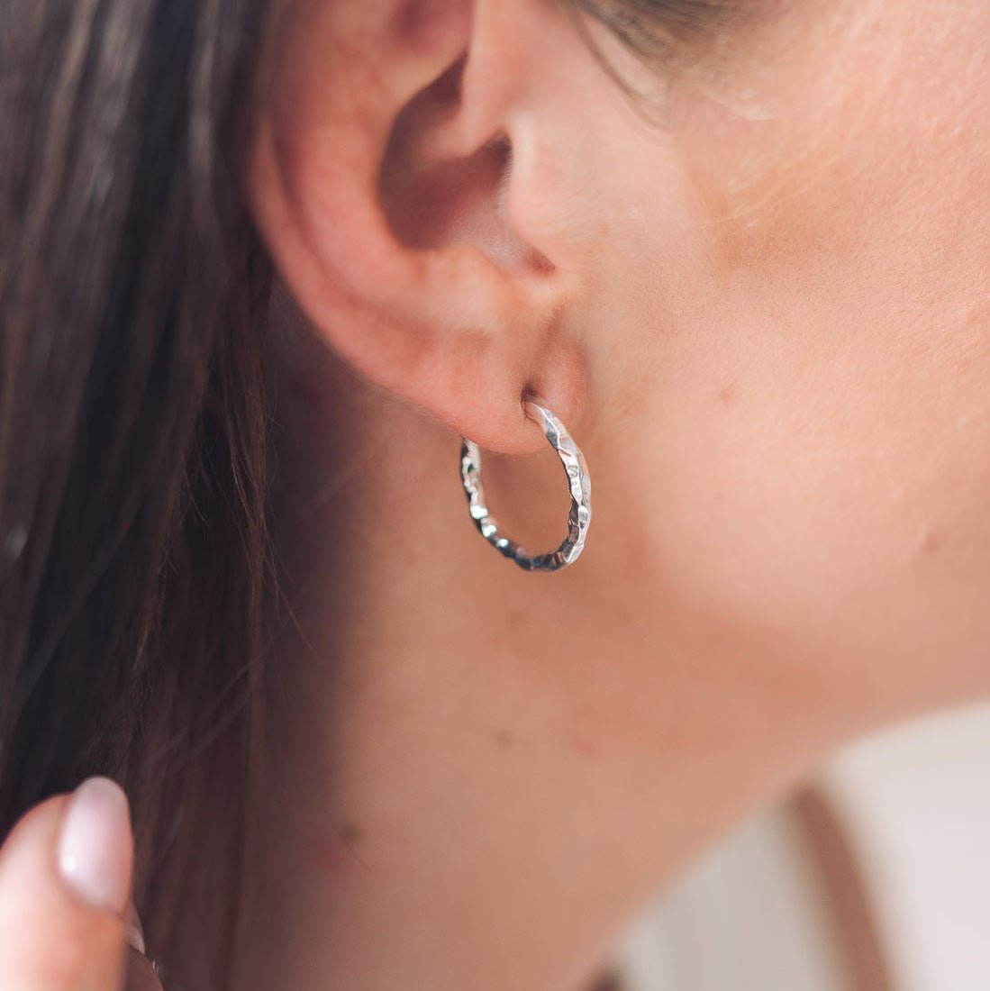 Fairy Silver Hoop Earrings - Handmade Jewellery