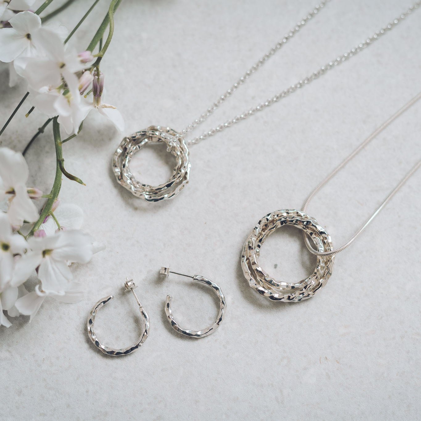 Fairy Silver Hoop Earrings - Handmade Jewellery