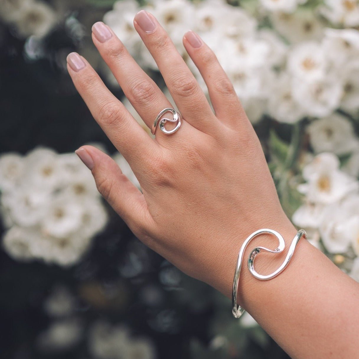 wide silver cuff bangle