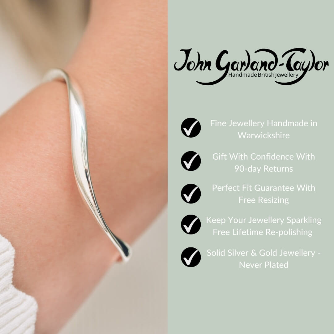 Molly Silver Bangle - Handmade Jewellery