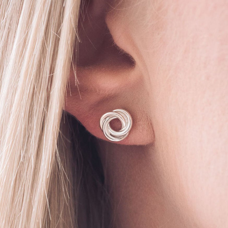 Anna Silver Stud Earrings - Handmade Jewellery