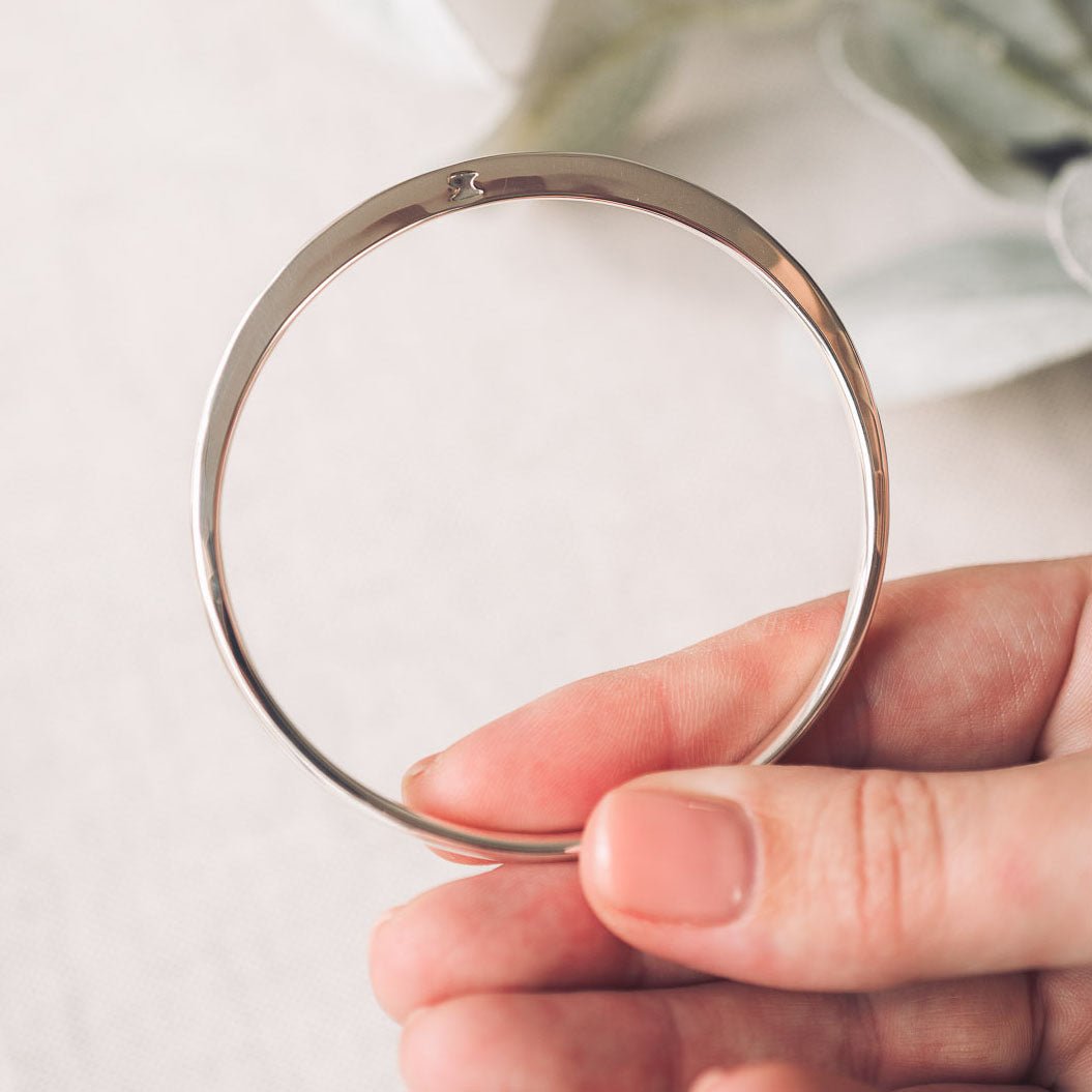 Luna Silver Bangle - Handmade Jewellery