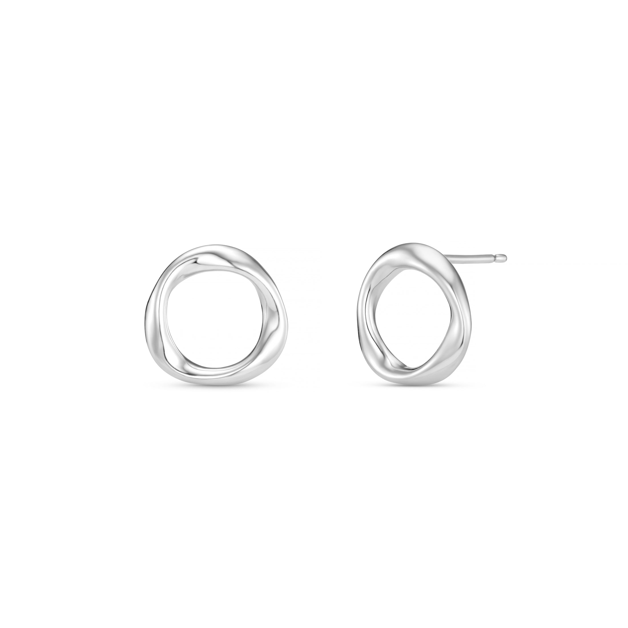 Molly Silver Circle Stud Earrings