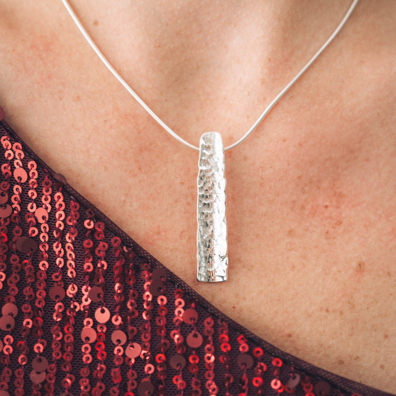 Nicole Ingot Silver Pendant Necklace - Handmade Jewellery