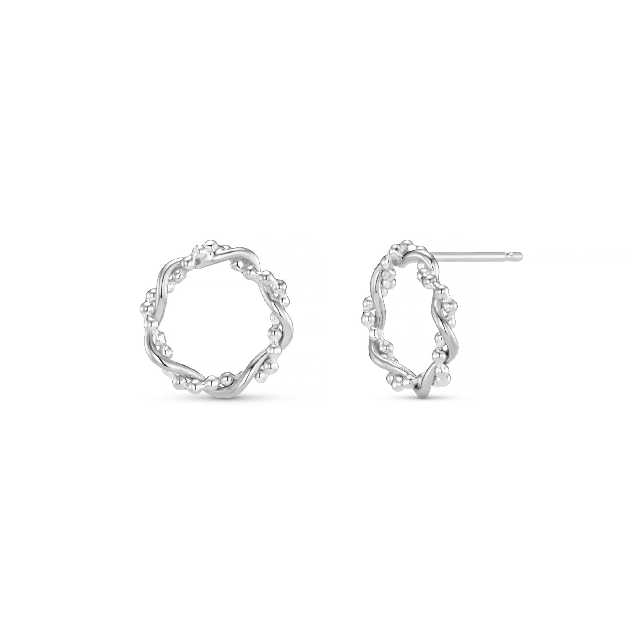 Bramble Silver Stud Earrings - Handmade Jewellery