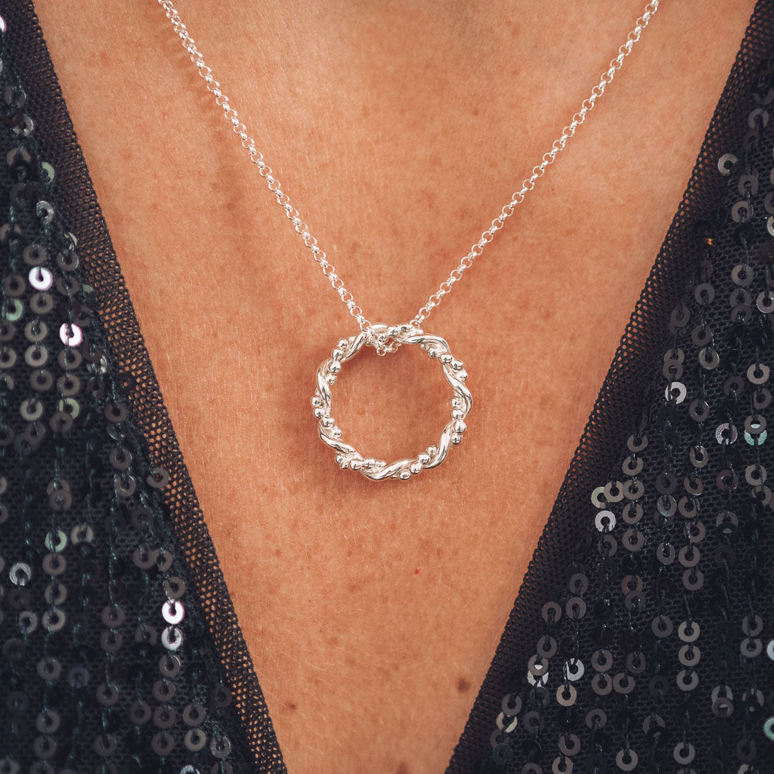 sterling silver entwinned pendant