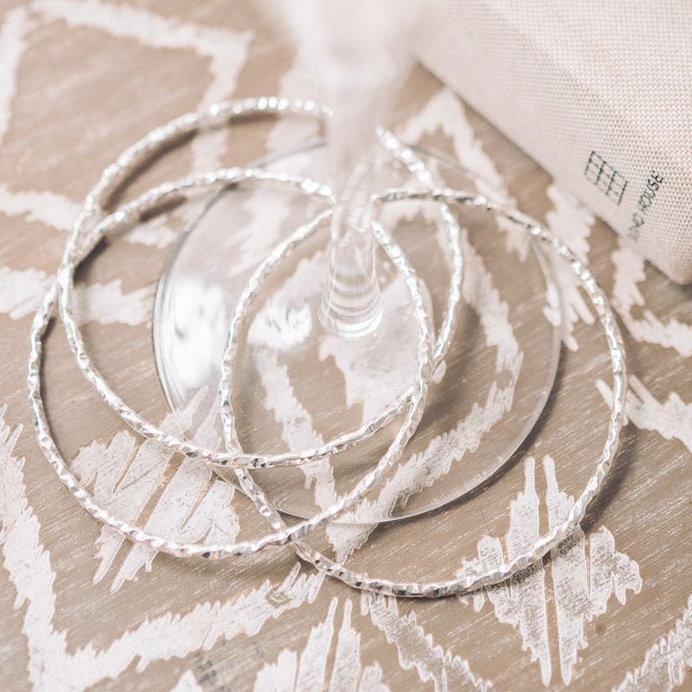 Triple Heavy Chopped Silver Bangle - Handmade Jewellery