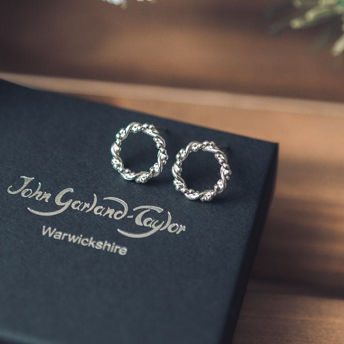 handmade sterling silver stud earrings