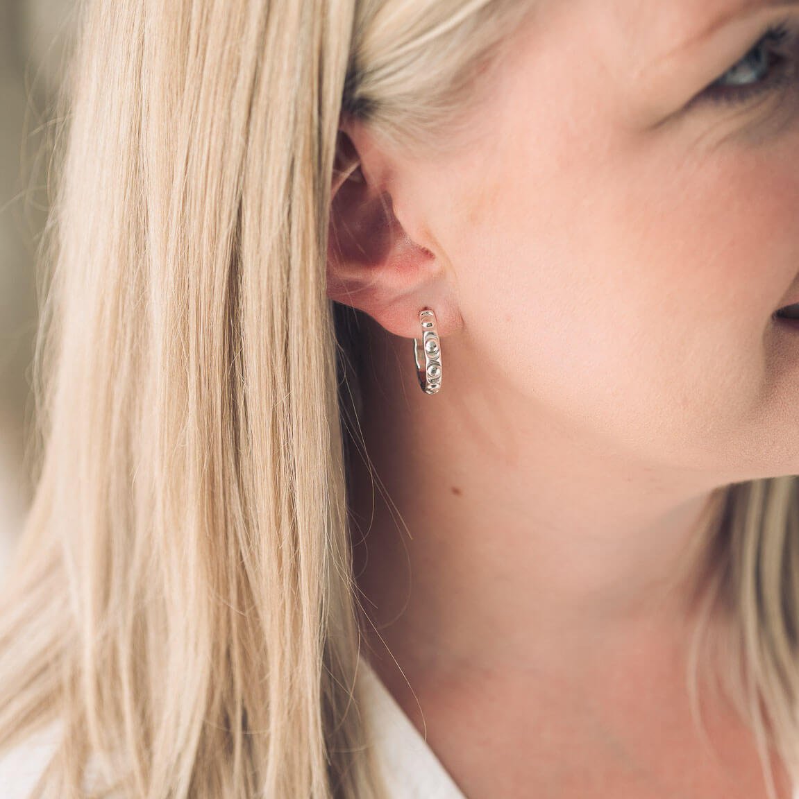 Dottie Silver Hoop Earrings - Earrings