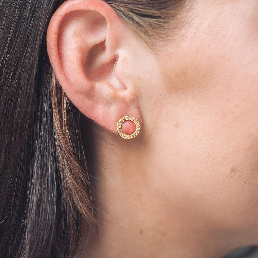 Elena 9ct Gold Stud Earrings - Earrings