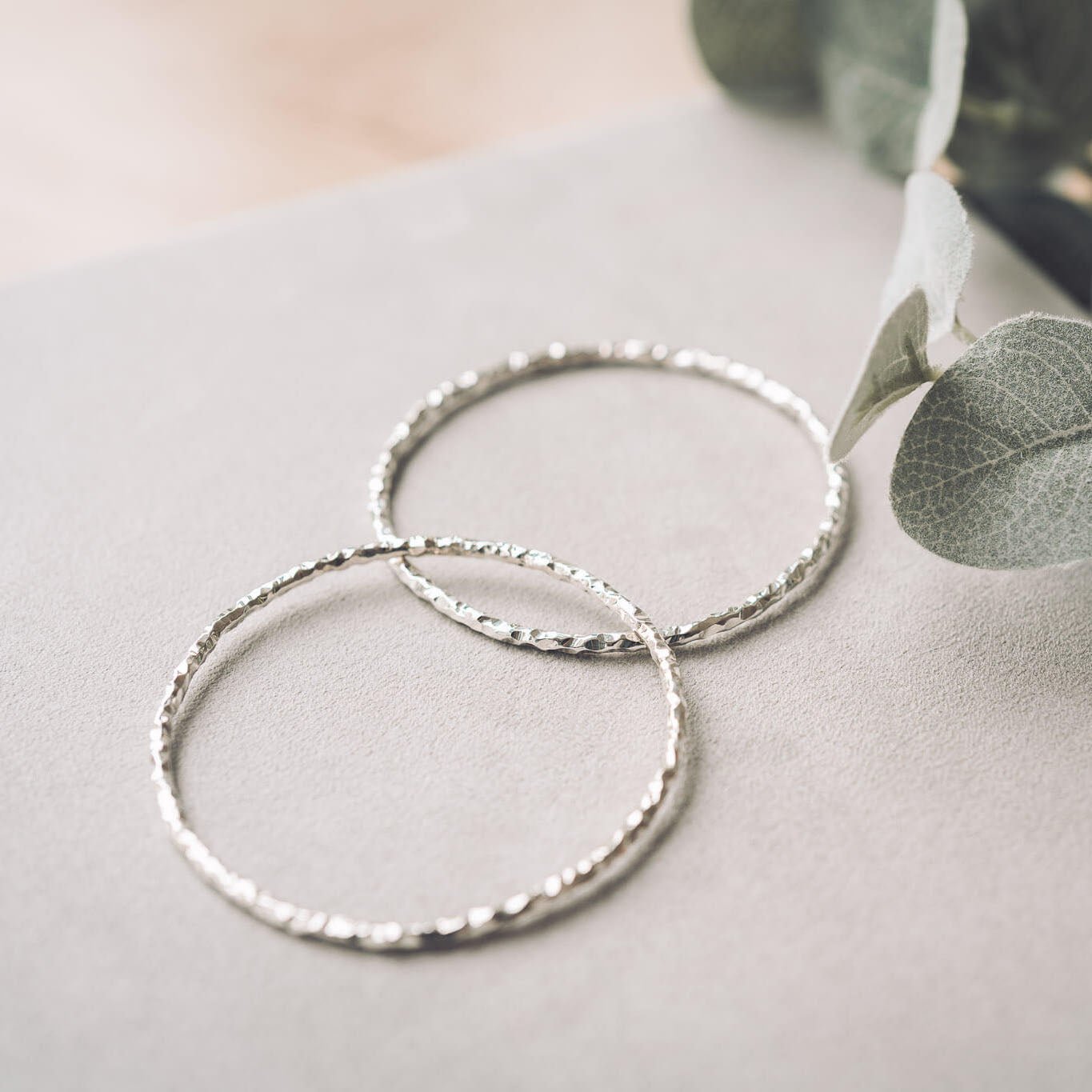 Heavy Chopped Silver Bangle - Handmade Jewellery