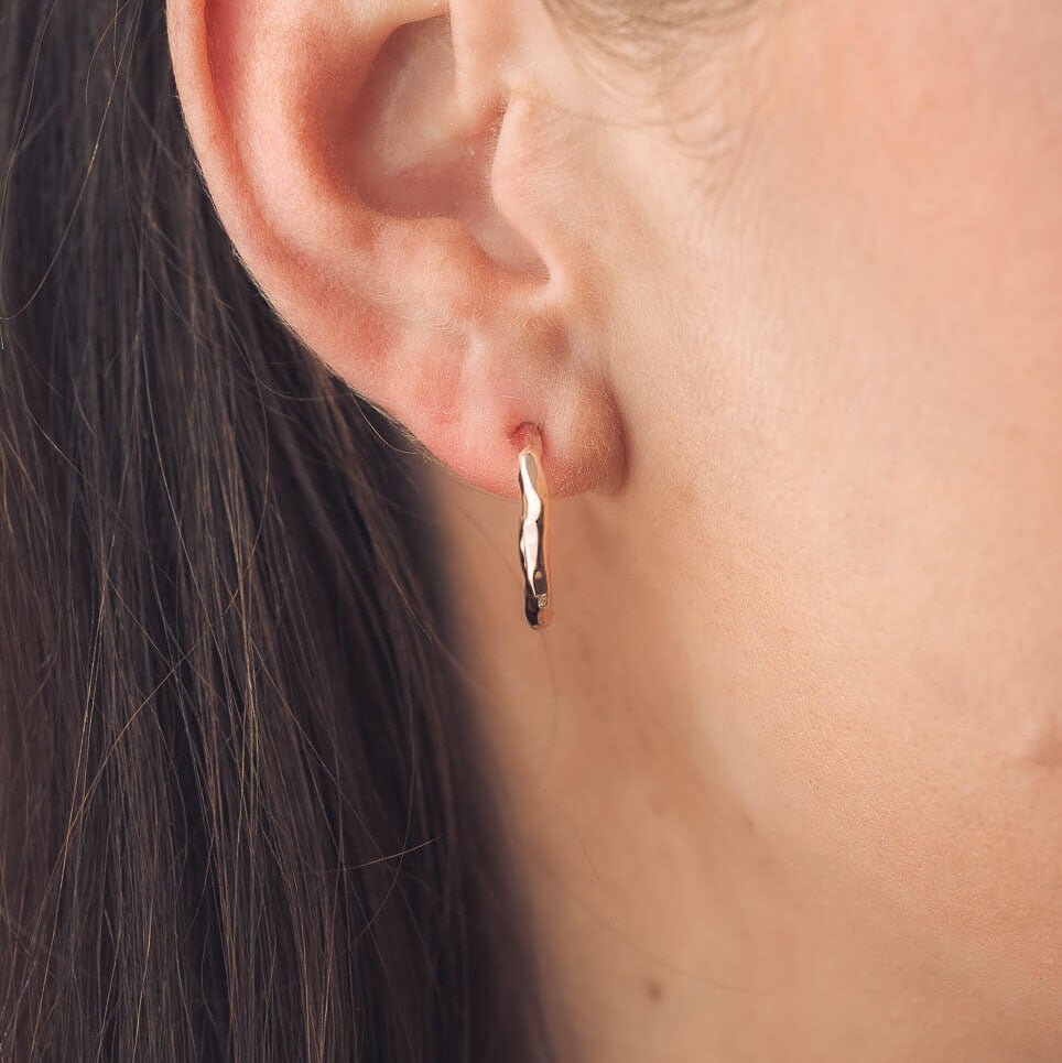 Fairy 9ct Rose Gold Hoop Earrings - Handmade Jewellery