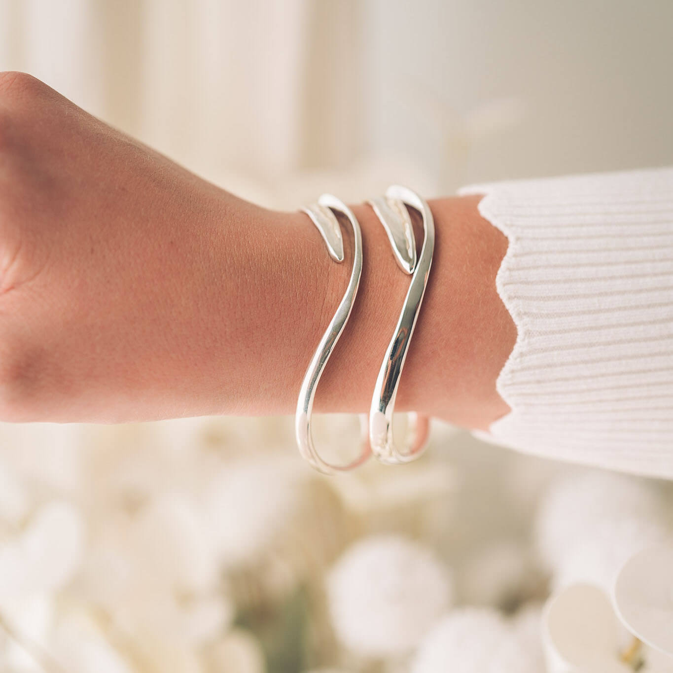 Morgan Silver Bangle - Handmade Jewellery