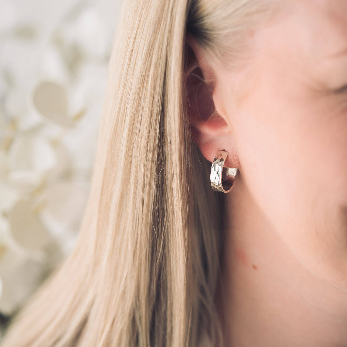 handmade silver hoop earrings