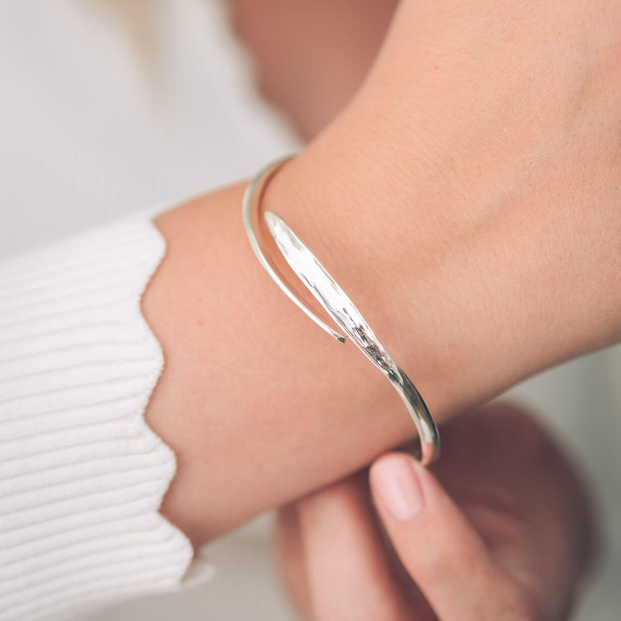 Morgan Silver Bangle - Handmade Jewellery