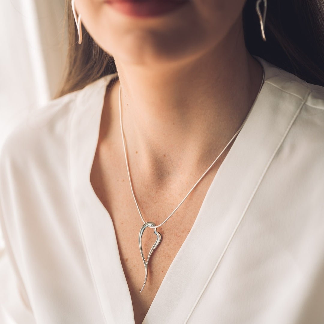 Zoe Heart Necklace and Earring Set - Handmade Jewellery