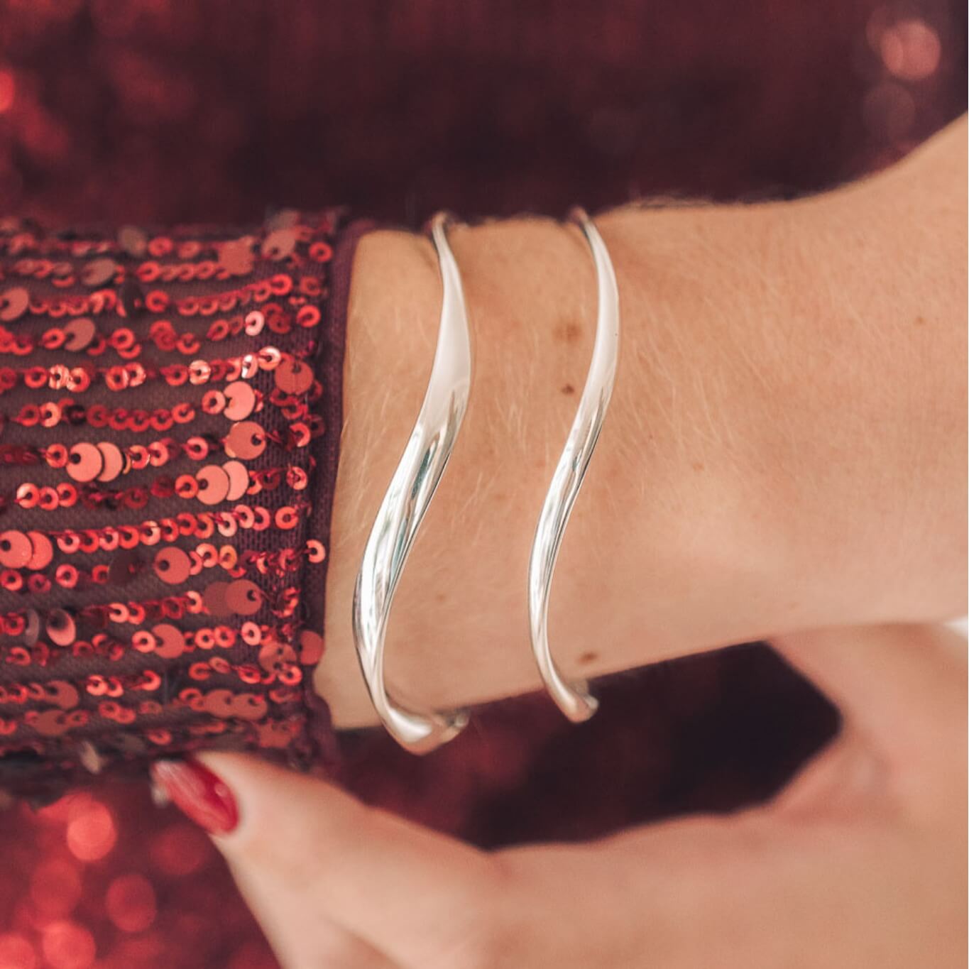 Molly Silver Bangle - Bangles