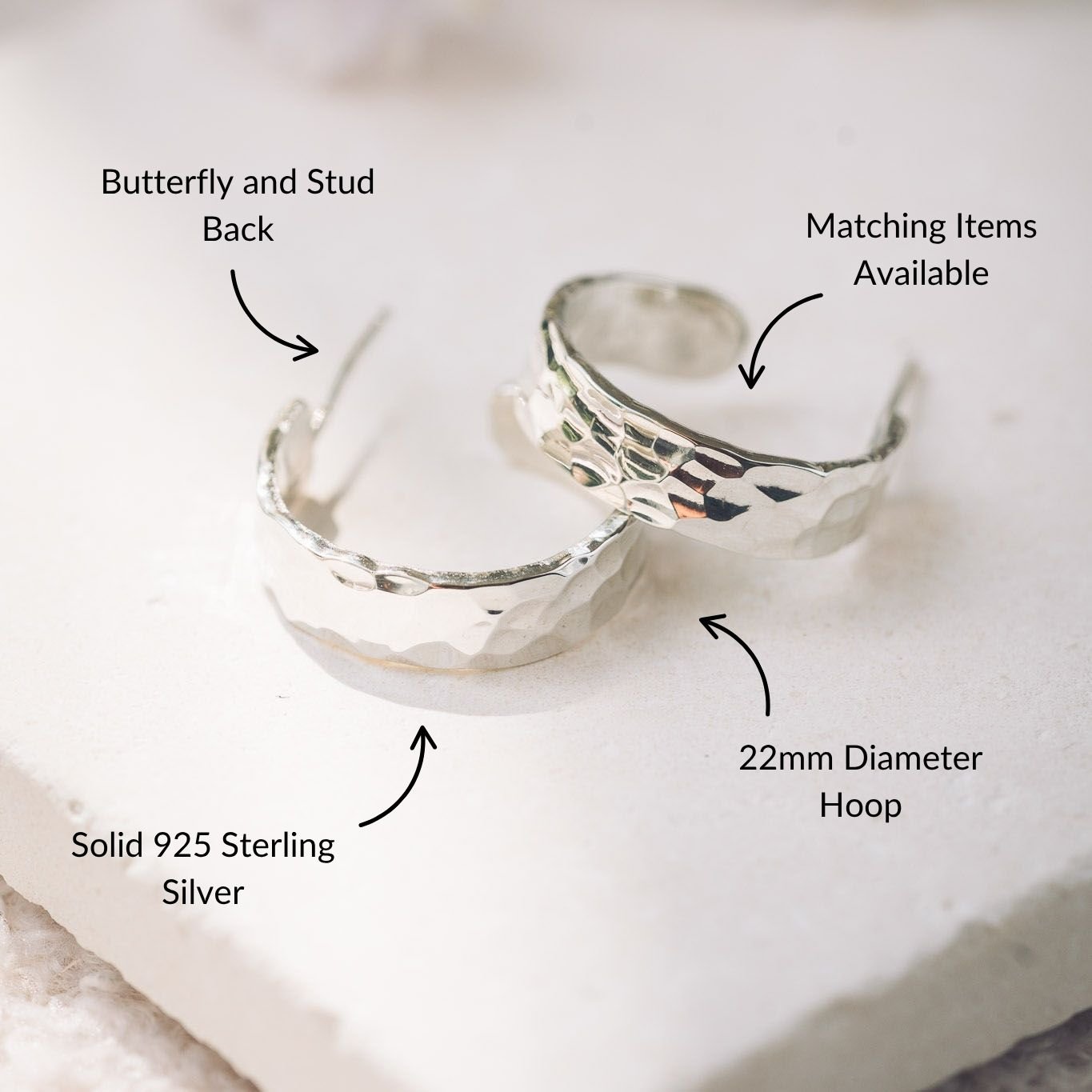 handmade silver hoop earrings for women