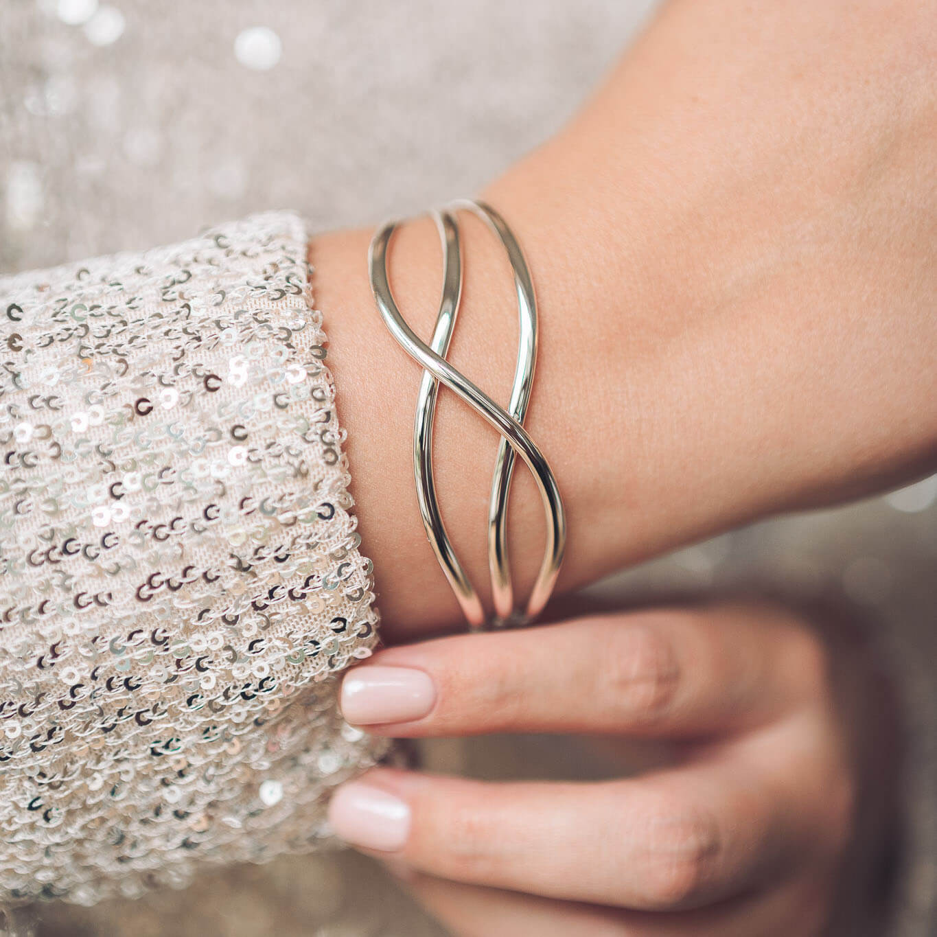 Willow Silver Cuff Bangle - Handmade Jewellery