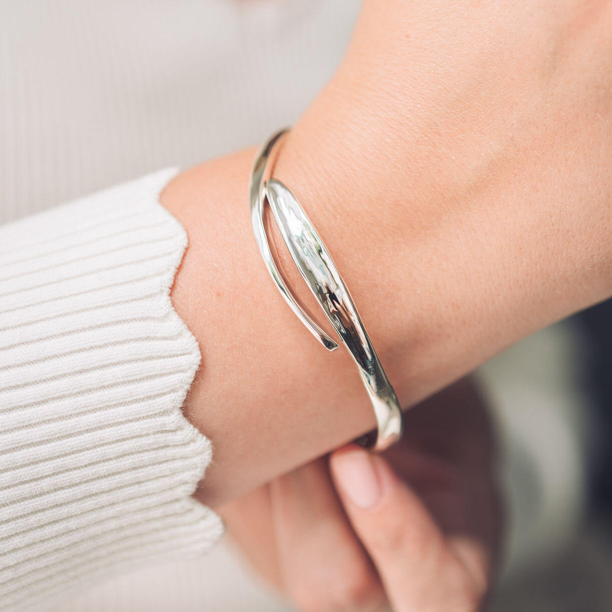 Morgan Silver Bangle - Handmade Jewellery