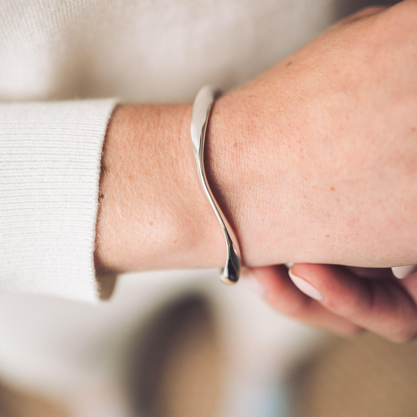 Molly Silver Cuff Bangle