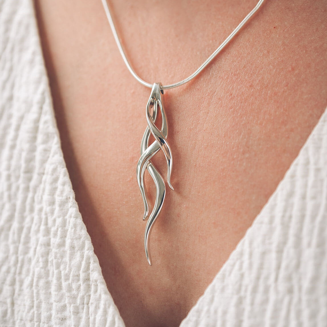 Madeline Silver Pendant Necklace - Handmade Jewellery