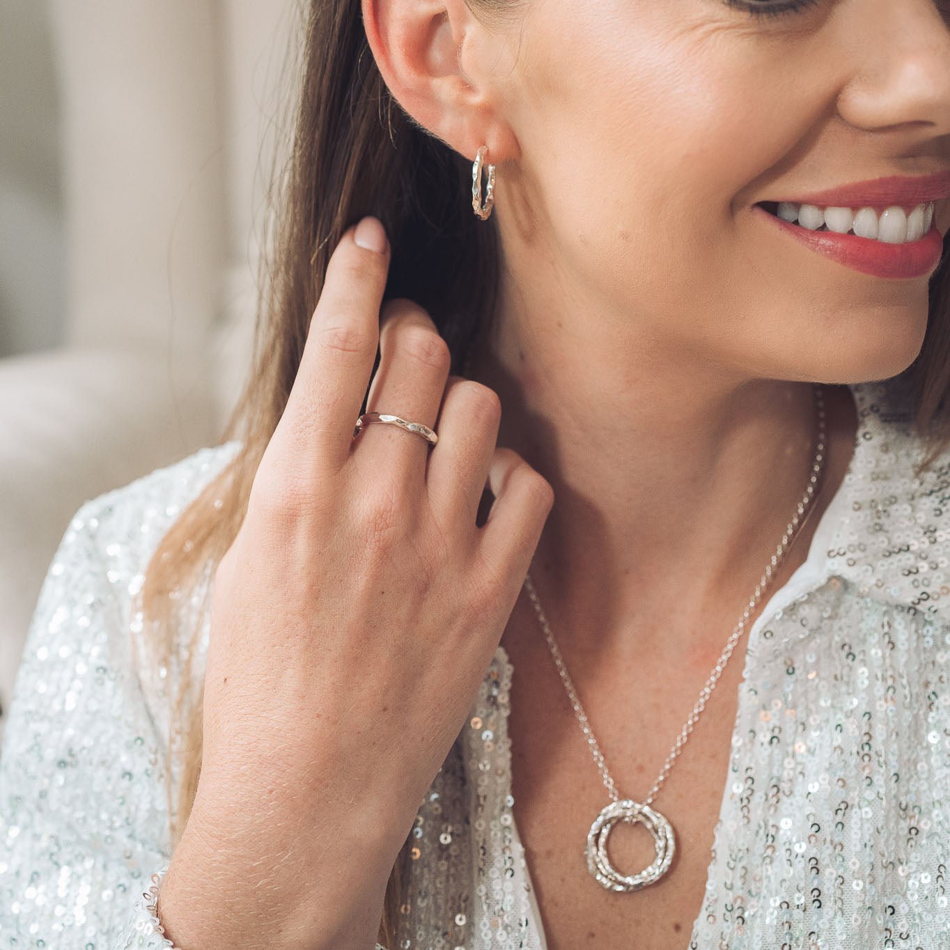 Fairy Silver Circle Pendant Necklace - Handmade Jewellery