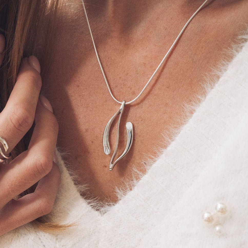 Gracie Silver Pendant Necklace - Handmade Jewellery