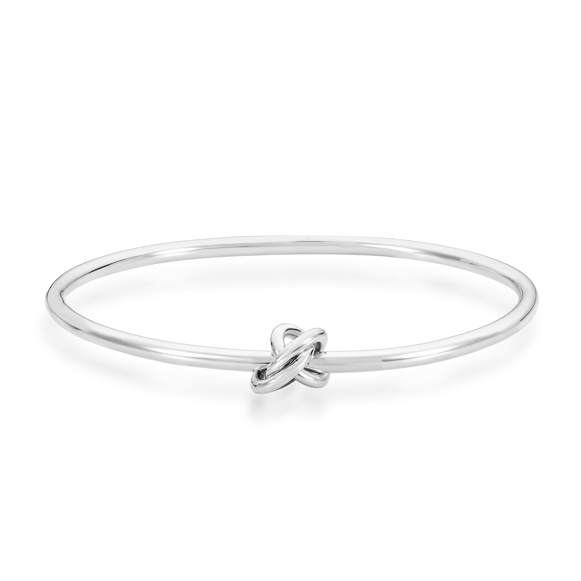 Handmade Knot Silver Bangle