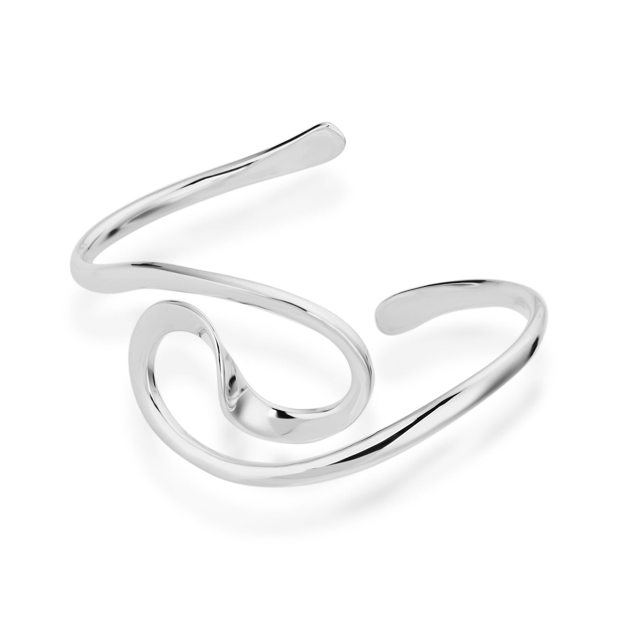 Handmade Silver Curved Bethan Cuff