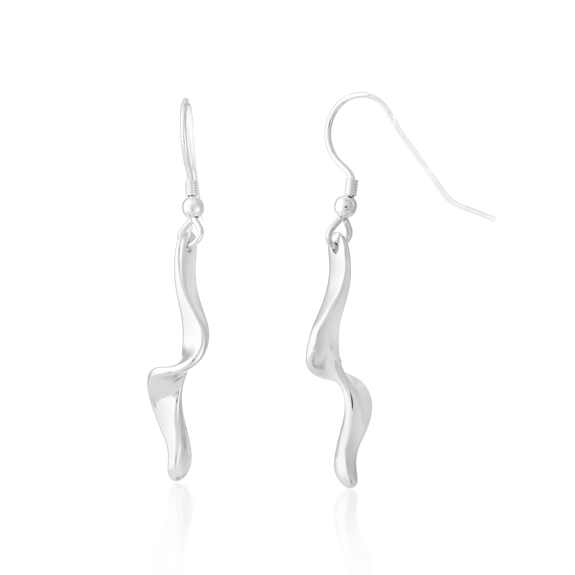 Handcrafted Chevron Twist Drop Earrings