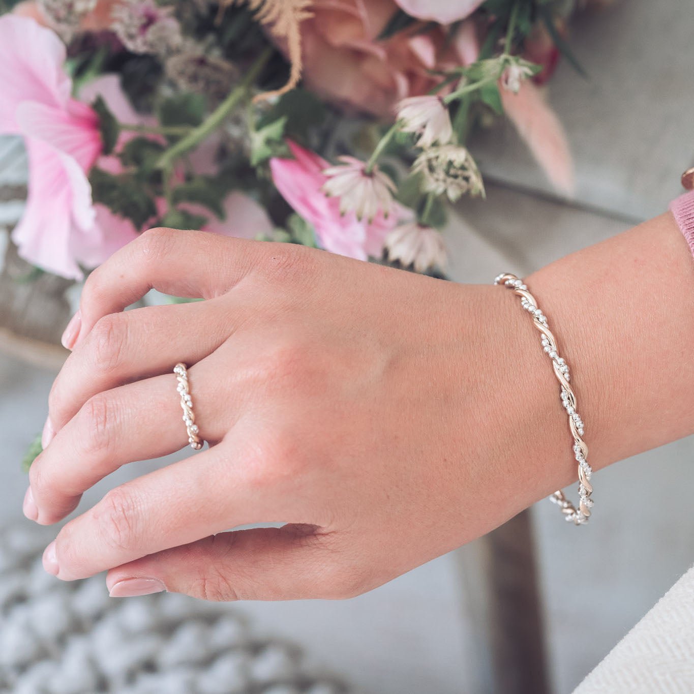 twisted gold bangle
