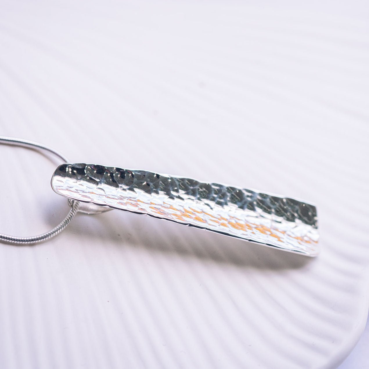 Handmade Silver Textured Pendant