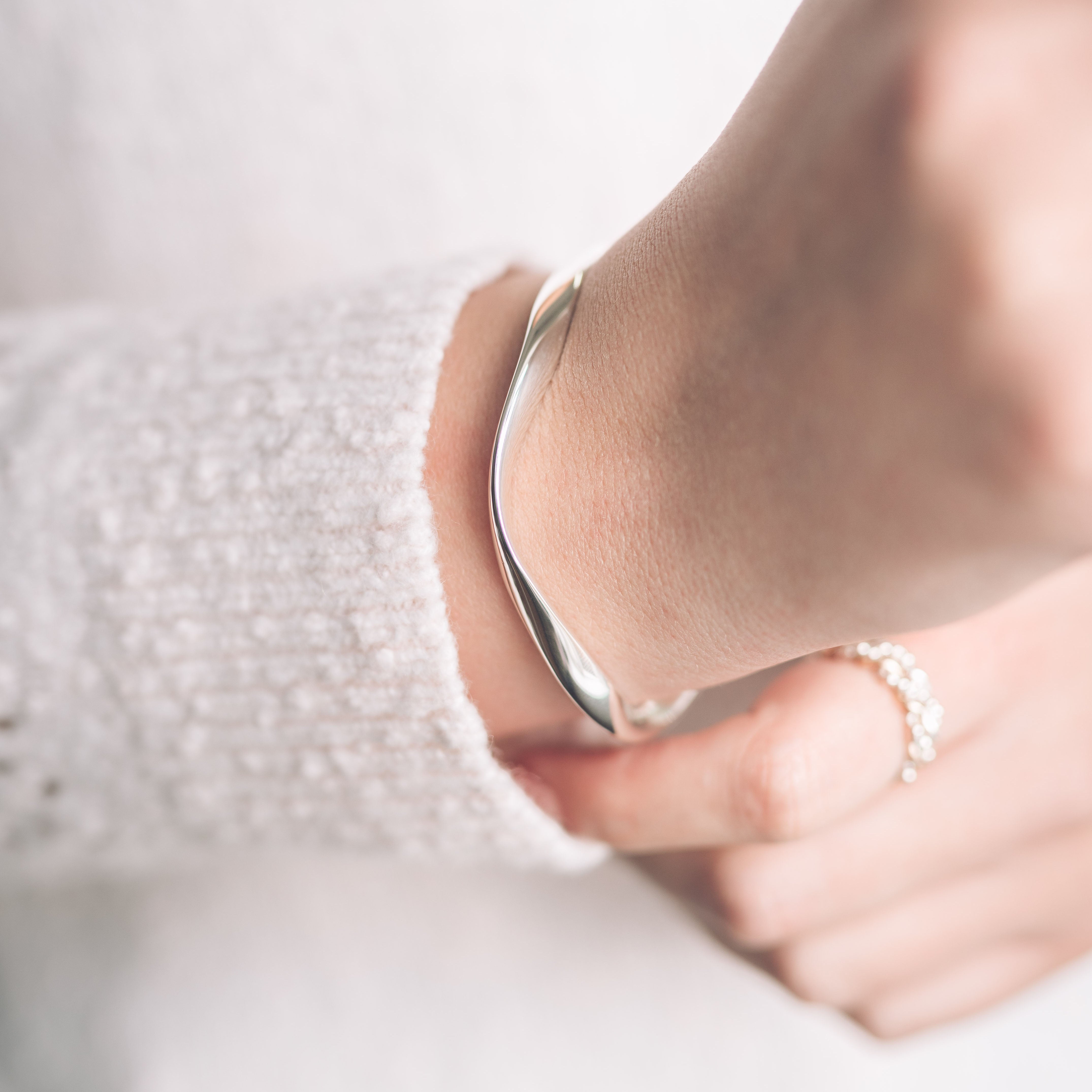 Handmade Silver Twisted Cuff