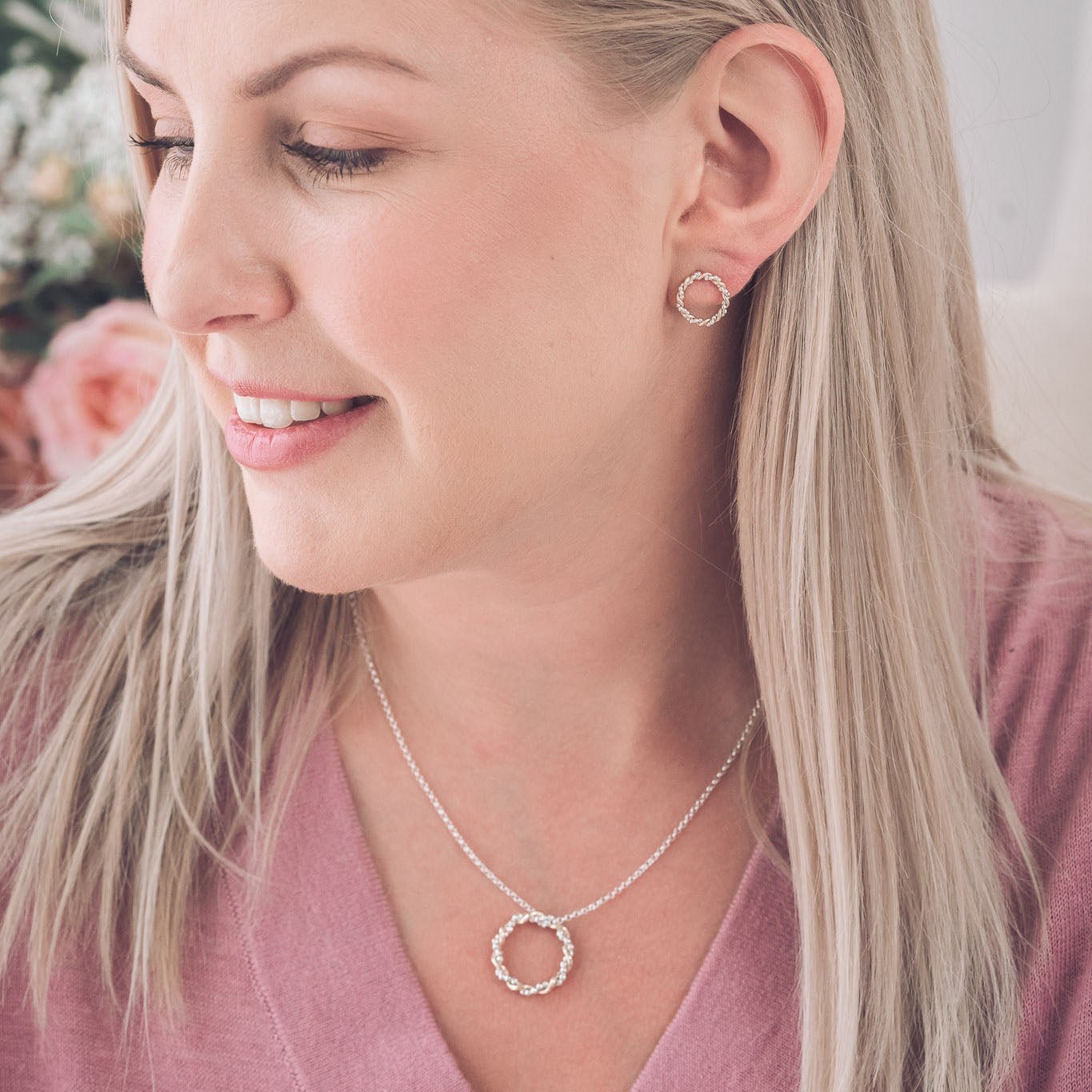 Circle Stud Earrings