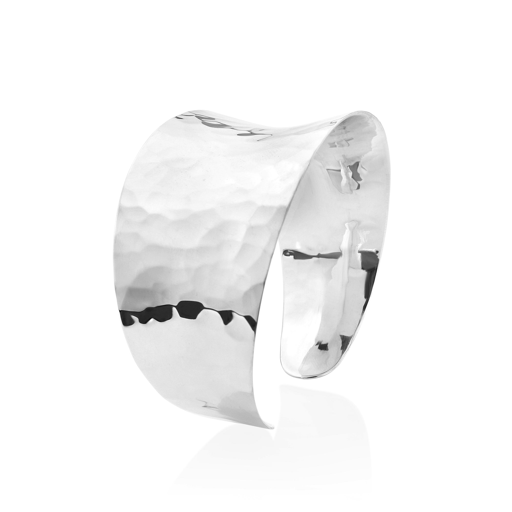 Elizabeth Silver Cuff Bangle - Bangles