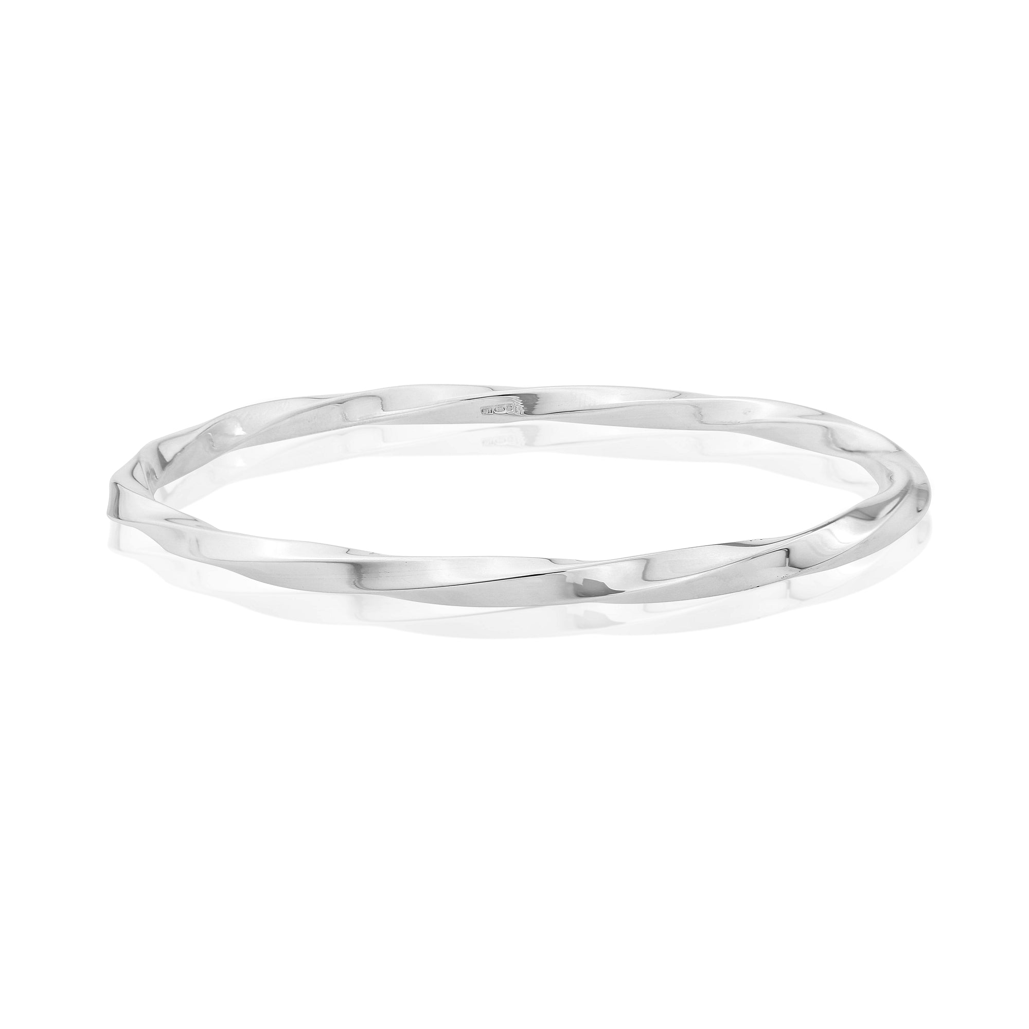 Handmade Silver Twisted Charlotte Bangle