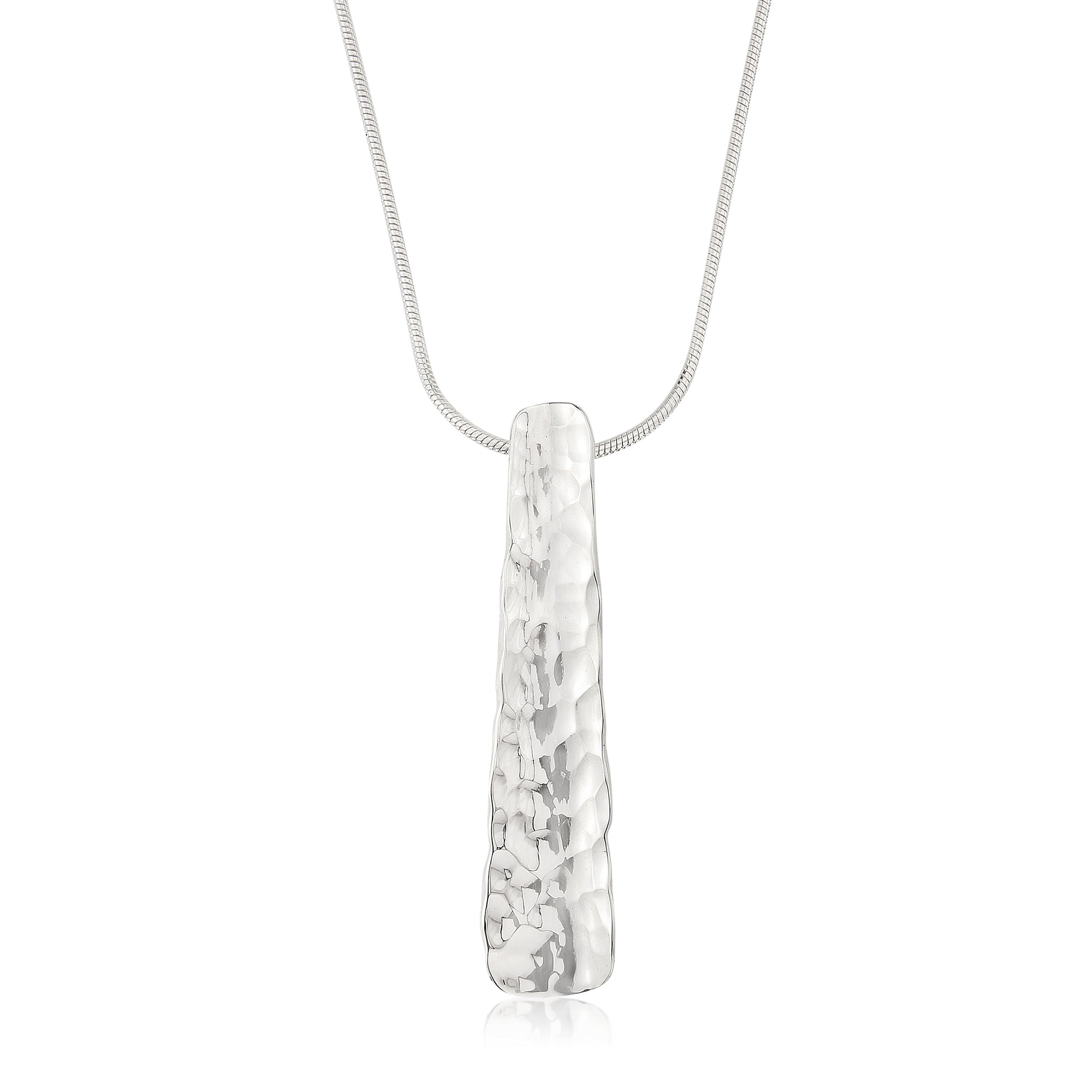 Handmade Silver Textured Ingot Pendant