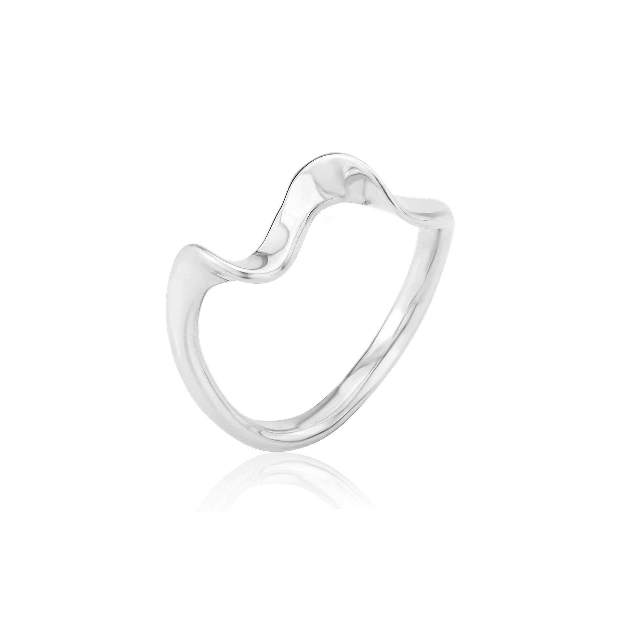 Handmade Sterling Silver Sophia Ring With 3 Tapered Curves