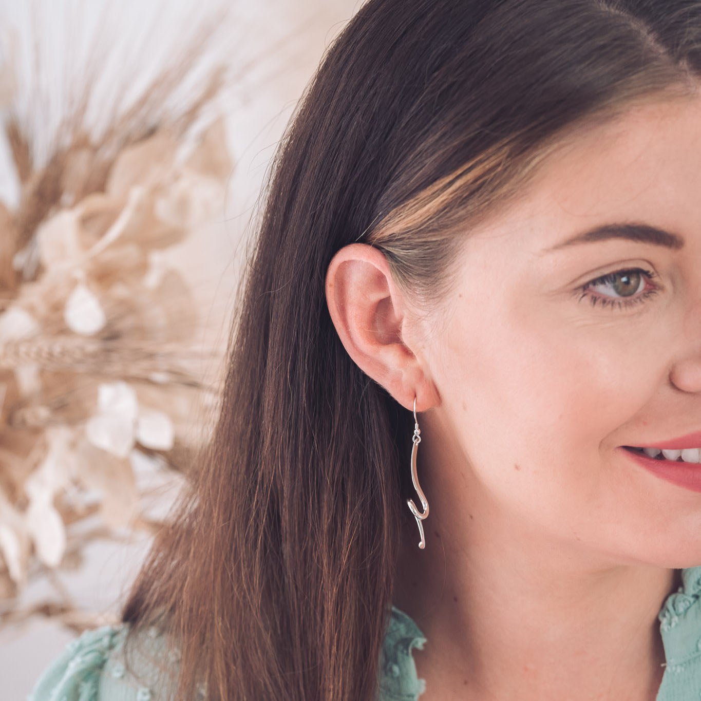 Lacey Silver Drop Earrings - Earrings