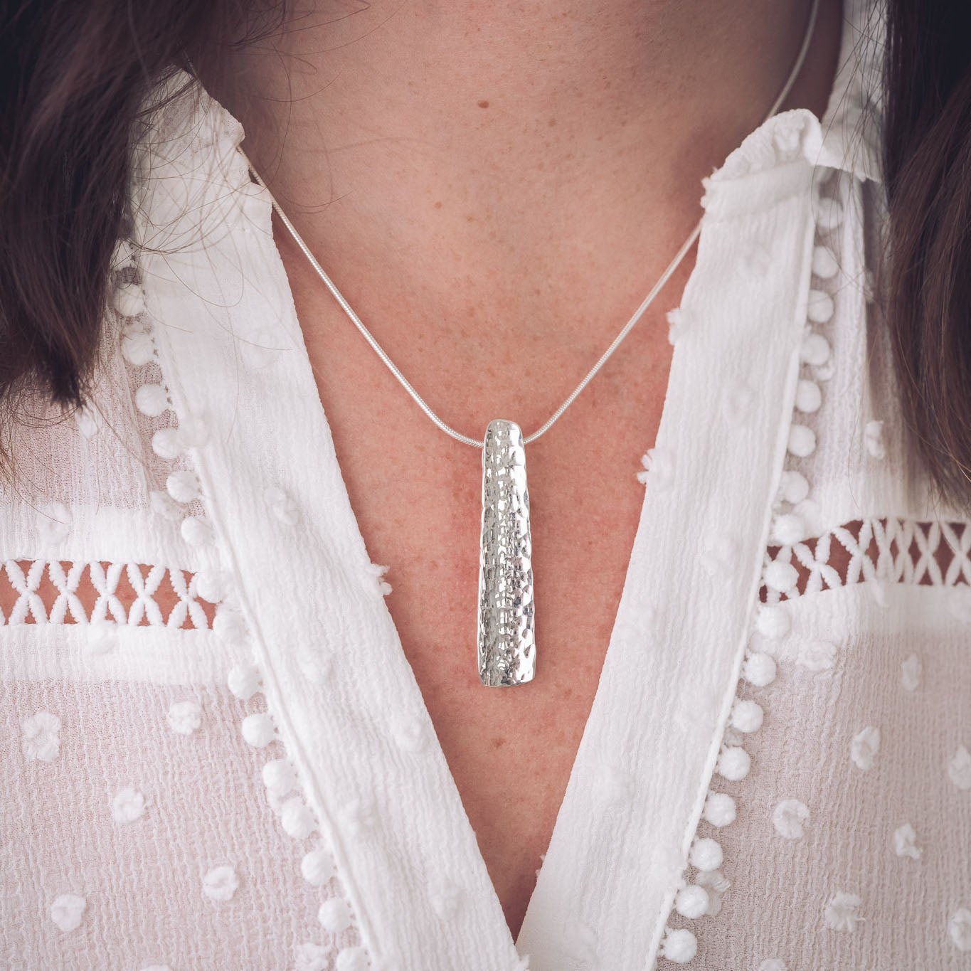 Nicole Ingot Silver Pendant Necklace - Pendants