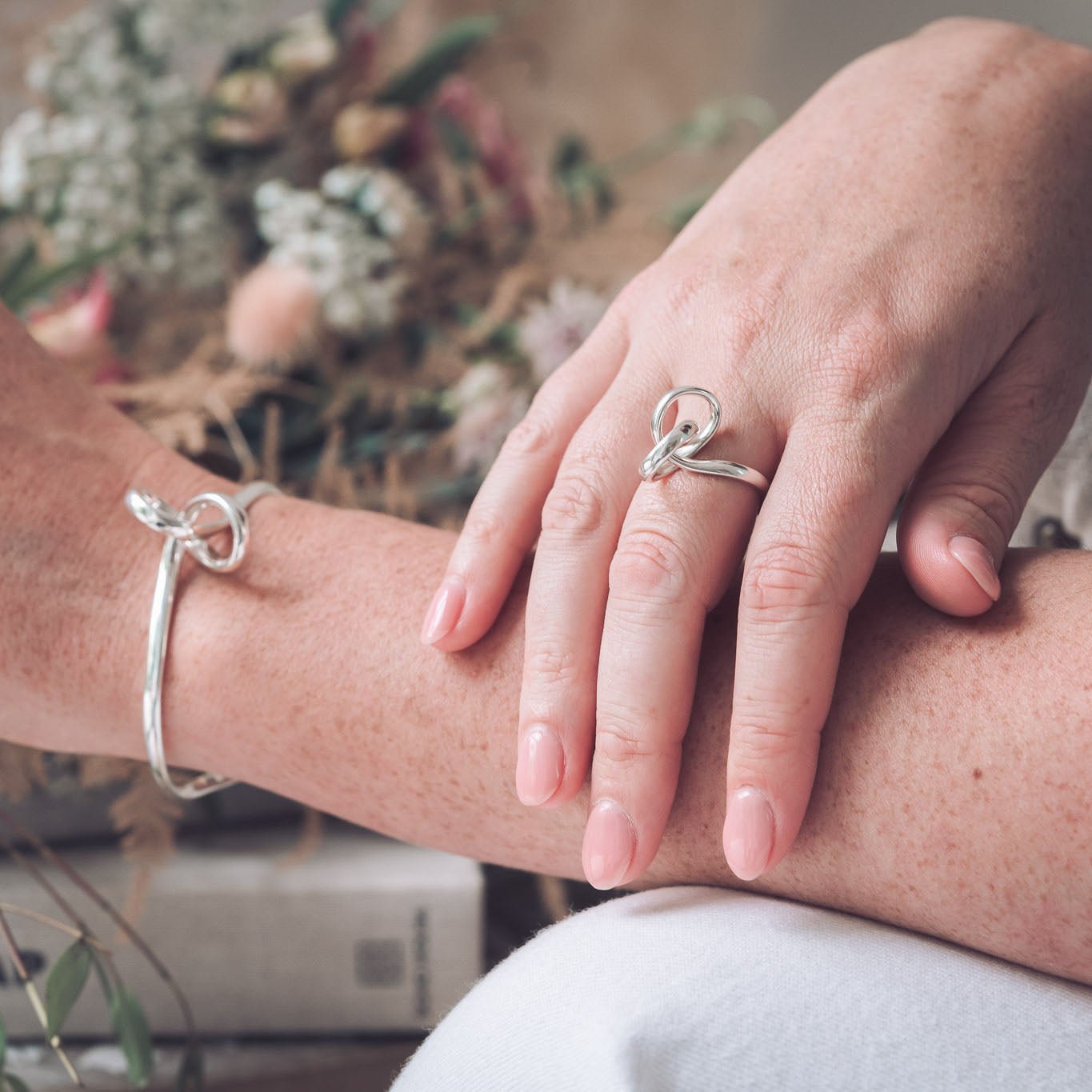 Open Silver Knot Ring - Rings