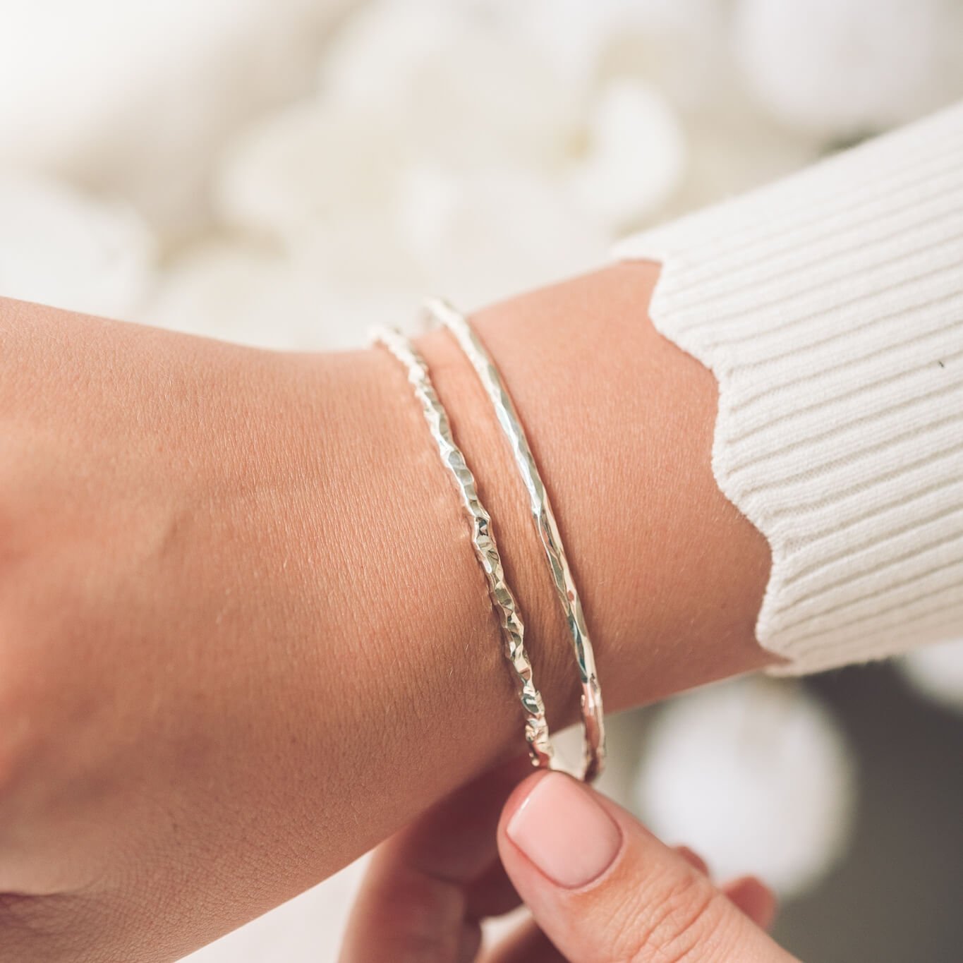 silver bangle dainty bangles