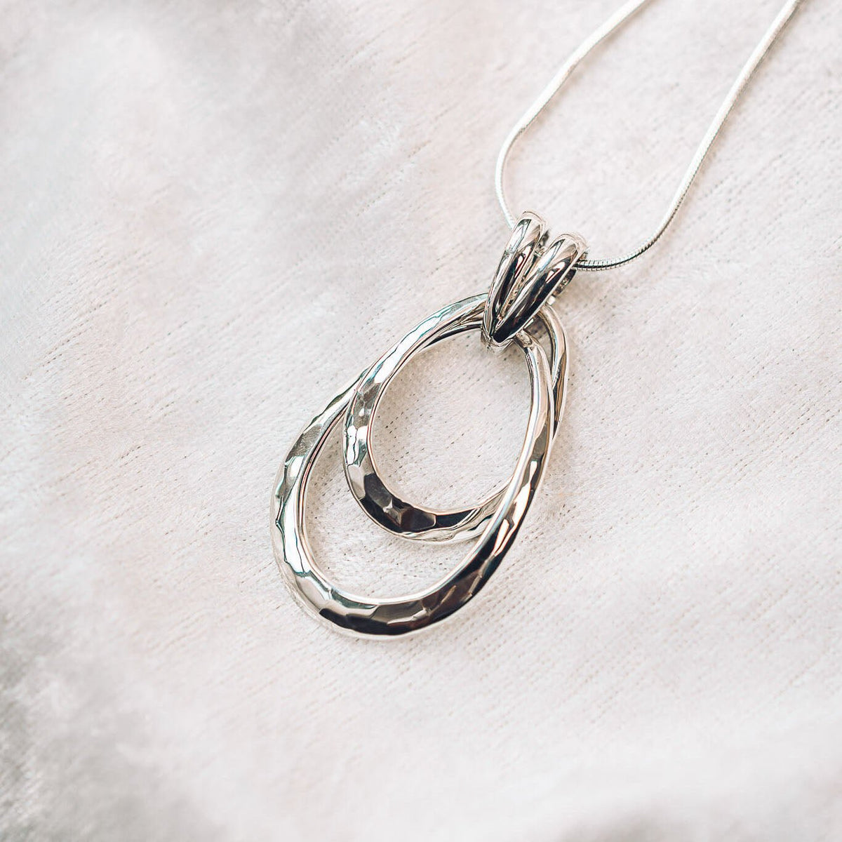 Ruby Silver Pendant Necklace - 40th Celebration - Handmade Jewellery
